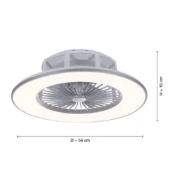 Selltec LED Deckenlampe Ventilator AIR 3 Stufen, Dimmbar, Fernbedienung CCT, Wohnzimmer Wohnzimmer, Schlafzimmer, Kinderzimmer 14646055 -Unold Store 07f57cfab3b94db037f8f49a4e680548