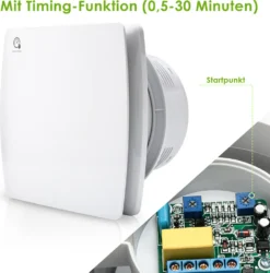 EINFEBEN Badlüfter Einbauventilatoren 150mm Feuchtesensor Timer CE Ventilator Mit Rueckflussleitblech Wandluefter 9 EINFEBEN Badlüfter Einbauventilatoren 150mm Feuchtesensor Timer CE Ventilator Mit Rueckflussleitblech Wandluefter -Unold Store 0dffab2807c56da1116bf300b575f34d