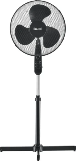 Standventilator Durchmesser 41cm Ventilator Mit 3 Stufen Luftkühler Windmaschine Oszillation 50W Schwarz [in.tec] -Unold Store 0e1b24c0d1f869c842380b0dd386f418