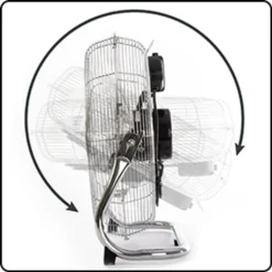 ProfiCare Ventilator PC-VL 3067 Windmaschine Im Retro-Design, Mit 3 Geschwindigkeiten, Stufenlos Neigbarer Ventilator-Kopf, Ø Ca. 50cm, Metall-chrom -Unold Store 0e78a574d1a47cf9dc754b519eefebda