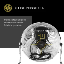 GUTFELS Bodenventilator VB 37058 Ch | Ventilator | Metall | 70 W Leistung | Silber -Unold Store 0ef3962b1d73e4a4972d2434de6f337f