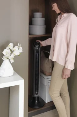 Rowenta VU 6670 F0 Turmventilator Schwarz/silber -Unold Store 13e83628e00d35b9097ee1ef943c86ae