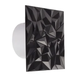 Badlüfter Wohnraumlüfter Badventilator Lüfter Bad Ventilator Badezimmer Wandlüfter Rückstauklappe Belüftung Abluft Zuluft Diamant Panel Anthrazit Ø 100 Mm Standard