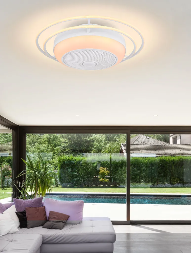 Globo Lighting ROMARIO Ventilator Metall Weiá, 1xLED, 03616 5 Globo Lighting ROMARIO Ventilator Metall Weiá, 1xLED, 03616 – Bild 5