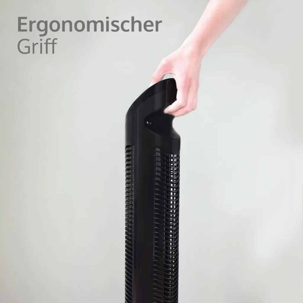 JAP Quebec Oszillierender Leise Turmventilator - 3 Geschwindigkeitsstufen - Drehend - Säulenventilator Mit Timer - Weiß 5 JAP Quebec Oszillierender Leise Turmventilator - 3 Geschwindigkeitsstufen - Drehend - Säulenventilator Mit Timer - Weiß – Bild 5