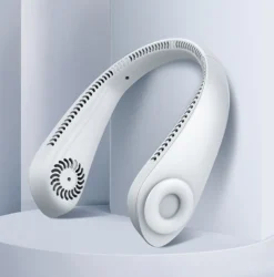 Flexibler Halsventilator, Leiser Blattloser Sportventilator, USB Drehbarer Nackenkühler Zum Aufhängen Für Outdoor Sportarten, Weiß 19 Flexibler Halsventilator, Leiser Blattloser Sportventilator, USB Drehbarer Nackenkühler Zum Aufhängen Für Outdoor Sportarten, Weiß -Unold Store 1c9fbd580133db53b84e6c28630edd46