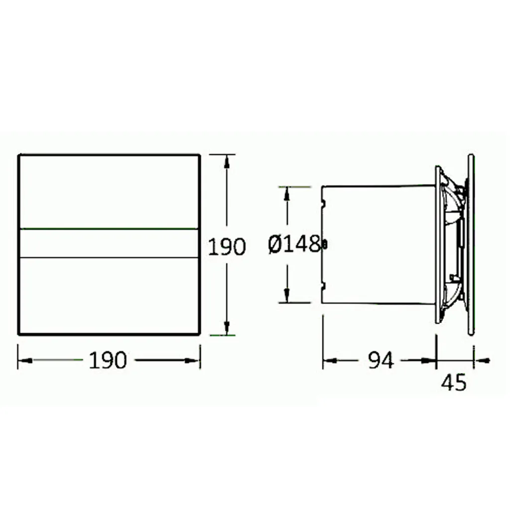 E-150 G Axial-Badlüfter, 21W, Rohrleitung 150 Mm, Weiß 4 E-150 G Axial-Badlüfter, 21W, Rohrleitung 150 Mm, Weiß – Bild 4