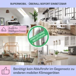 Klarstein Mobiles Klimagerät Ohne Abluftschlauch - 360° Luftkühler Mit Wasser Ventilator Luftbefeuchter Luftreiniger Funktion - App-Steuerung - 6L Wassertank - Klimaanlage Mobil Mit Fernbedienung -Unold Store 20793b63f98a35998df1d455f1545eb1