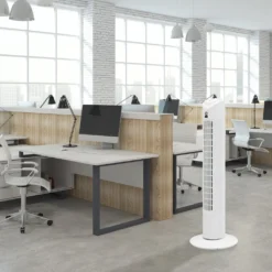 ECD Germany Türmventilator Mit 3 Geschwindigkeitsstufen - 45W - 81cm - 140° Oszillierend - Schwenkfunktion - Leise - Weiß - Timer 60 Min - Standventilator Säulenventilator Säulen Ventilator Türmlüfter -Unold Store 2095e41c9466f9273569f4663c6952a7