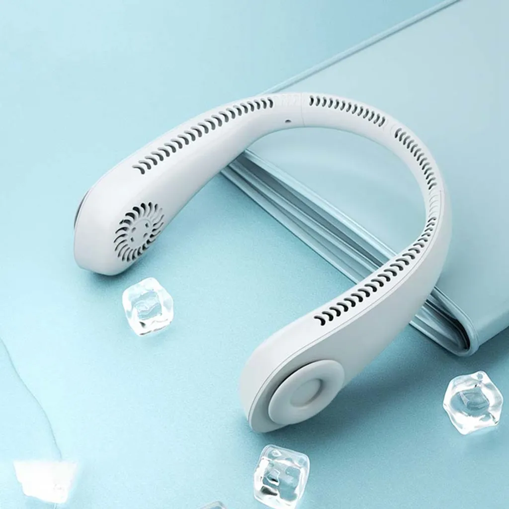 Tragbarer Halsventilator Nackenventilator Tragbare Ventilator Für Outdoor USB Fan Miniventilator Halsventilator(Weiß) 7 Tragbarer Halsventilator Nackenventilator Tragbare Ventilator Für Outdoor USB Fan Miniventilator Halsventilator(Weiß) – Bild 7