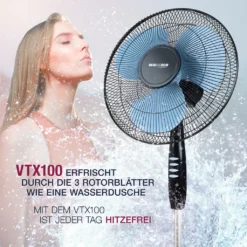 RelaxxNow Super Leiser Standventilator Mit 45W Motoren Leistung, Oszillierender Ventilator Mit 3 Geschwindigkeitsstufen Und Höhenverstellbarkeit Bis 131cm, 41 DB Schlafmodus & 41cm Durchmesser, VTX100 17 RelaxxNow Super Leiser Standventilator Mit 45W Motoren Leistung, Oszillierender Ventilator Mit 3 Geschwindigkeitsstufen Und Höhenverstellbarkeit Bis 131cm, 41 DB Schlafmodus & 41cm Durchmesser, VTX100 -Unold Store 242943684de3fe5d6cadb7232410c2b4