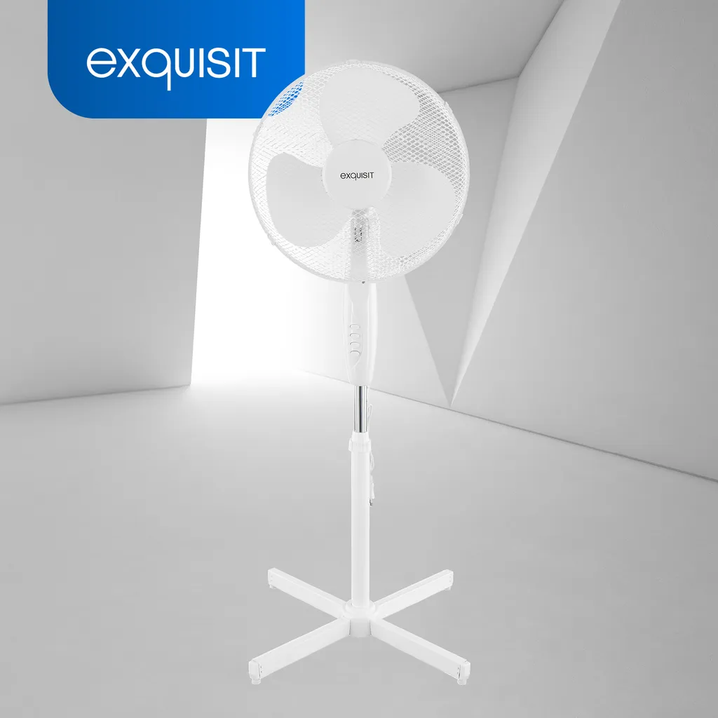 Exquisit Standventilator VS 35064 We| Pianokey | 50 Watt | Oszillation | Weiß 2 Exquisit Standventilator VS 35064 We| Pianokey | 50 Watt | Oszillation | Weiß – Bild 2