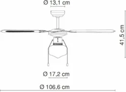 Deckenventilator Mit Fernbedienung Und Licht Ventilator Lampe Holz Optik 106 Cm -Unold Store 265ff7d0083e8f6d1607c634d36beae4