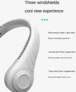 Tragbarer Mini Fan Nackenbügel Klingenloser Hängender Halsventilator Lazy Neck Hanging Cooler USB Wiederaufladbar USB, Weiß 16 Tragbarer Mini Fan Nackenbügel Klingenloser Hängender Halsventilator Lazy Neck Hanging Cooler USB Wiederaufladbar USB, Weiß -Unold Store 268524717c3dea67ce40475dea417311