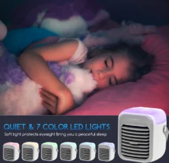 Aigostar Mini Luftkühler Mit Wassertank, Nebel Top Fill Luftbefeuchter 300 Ml Mit 3 Windstufen & 7 Nachtlicht Und Duft-Diffusor, Für Schlafzimmer, Baby, Büro,imFreien -Unold Store 302d0a4df12e52ebfcc398768a55fab0