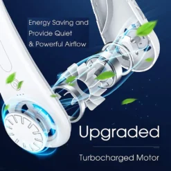 Tragbarer Halsventilator Klimaanlage, 360° Bladeless Kühlventilator Tragbar Nacken Klimaanlage Mit Kühlung Chip & LCD-Schirm, Wiederaufladbarer USB-Sportventilator Für Büro Turnhalle Strand -Unold Store 325607904ed800fe79fe9e8ded39833b