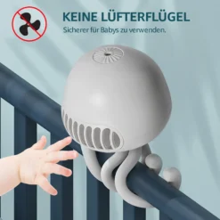 CMYBABEE Kinderwagen Ventilator, Tragbarer Blattloser Ventilator, 3-Gang-Optionen, Wiederaufladbarer, USB Ventilator, Für Kinderwagen, Schreibtisch, Zelt Und Reise, Handheld Ventilator-Weiß -Unold Store 389bf9fb3f0ce74900bd312b136ad789
