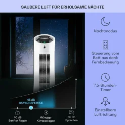Klarstein Mobiles Klimagerät Ohne Abluftschlauch - Luftkühler Mit Wasser Ventilator Luftbefeuchter Luftreiniger Funktion - 6L Wassertank - Air Cooler Klimaanlage Mobil Mit Fernbedienung - Weiß -Unold Store 3a0e91697368a649ce4deb9cc467b846