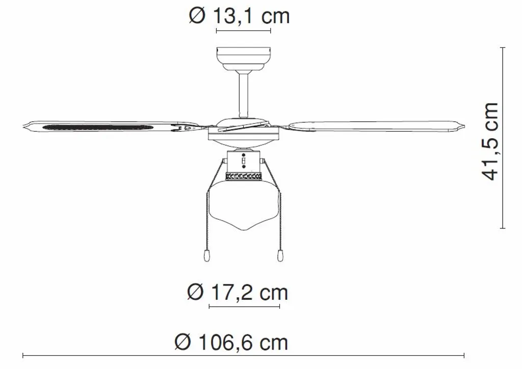 GLOBO Deckenventilator Mit LED Beleuchtung Deckenlampe 106cm 0309LED 6 GLOBO Deckenventilator Mit LED Beleuchtung Deckenlampe 106cm 0309LED – Bild 6