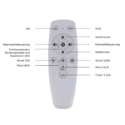 Selltec LED Deckenlampe Ventilator AIR 3 Stufen, Dimmbar, Fernbedienung CCT, Wohnzimmer Wohnzimmer, Schlafzimmer, Kinderzimmer 14646055 -Unold Store 46df40d008a7b69a2df4fe3c8525995e
