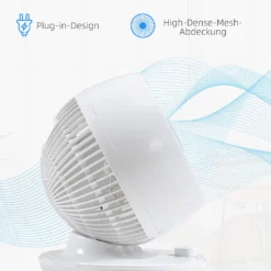 HOMCOM Tischventilator Umluftventilator 90° Kippfunktion 70° Oxidation 90° Schwenkbar Ventilator Lüfter 3 Geschwindigkeitsstufen ABS Kunststoff L Ø27 X 34H Cm 15 HOMCOM Tischventilator Umluftventilator 90° Kippfunktion 70° Oxidation 90° Schwenkbar Ventilator Lüfter 3 Geschwindigkeitsstufen ABS Kunststoff L Ø27 X 34H Cm -Unold Store 4856d08bf9d12b7a3edfb387194628c7