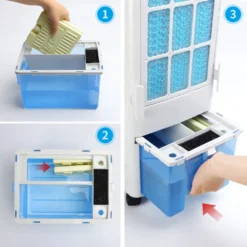 Aigostar Koud - Luftkühler, Mobile Klimaanlage, Leise, Ventilator Mit Fernbedienung, 55W, 5L, 3 Geschwindigkeitsstufen, Klimagerät Ohne Abluftschlauch, Aircooler 3 In 1, Verdunstungskühlung, 7H Timer 10 Aigostar Koud - Luftkühler, Mobile Klimaanlage, Leise, Ventilator Mit Fernbedienung, 55W, 5L, 3 Geschwindigkeitsstufen, Klimagerät Ohne Abluftschlauch, Aircooler 3 In 1, Verdunstungskühlung, 7H Timer -Unold Store 4ac9b1577e1154671192e26c2ca3585c