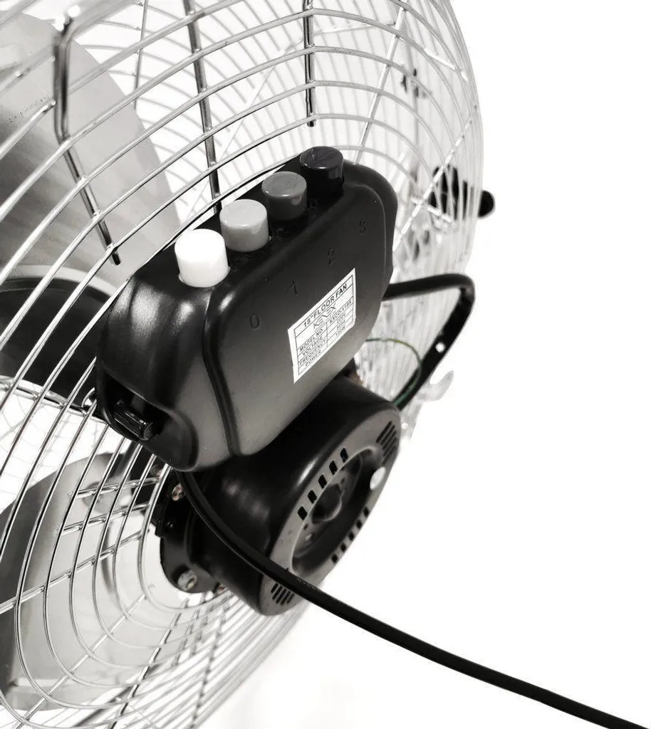 Esperanza Bodenventilator 50 Cm Hochgeschwindigkeits Windmaschine 110 W / 220V Metall Chrome 3 Laufgeschwindigkeiten 3 Esperanza Bodenventilator 50 Cm Hochgeschwindigkeits Windmaschine 110 W / 220V Metall Chrome 3 Laufgeschwindigkeiten – Bild 3