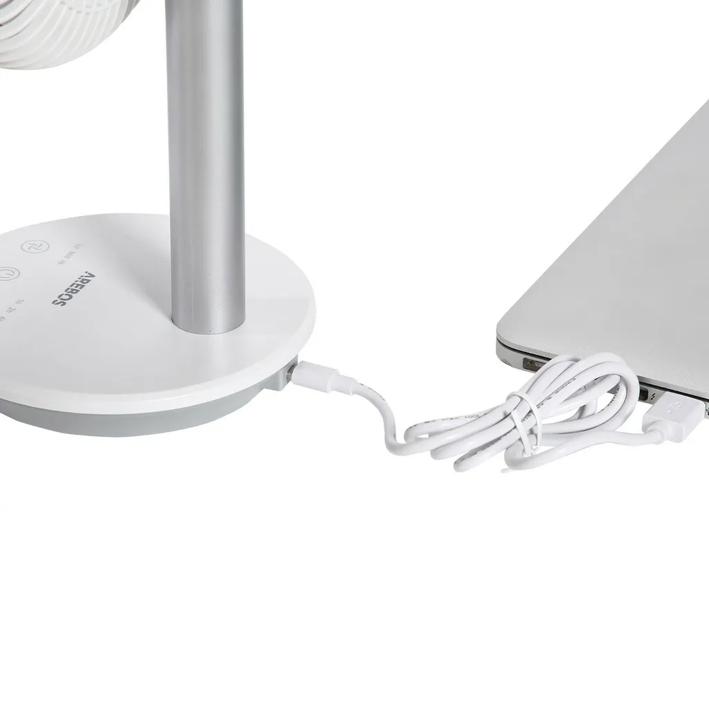 AREBOS USB-Tischventilator Mit Timer, Wiederaufladbarer 2500 MAh – Akku, 45° Neigbar, Ventilator Mit 3 Geschwindigkeitsstufen, Inkl. USB-Kabel 10 AREBOS USB-Tischventilator Mit Timer, Wiederaufladbarer 2500 MAh – Akku, 45° Neigbar, Ventilator Mit 3 Geschwindigkeitsstufen, Inkl. USB-Kabel – Bild 10