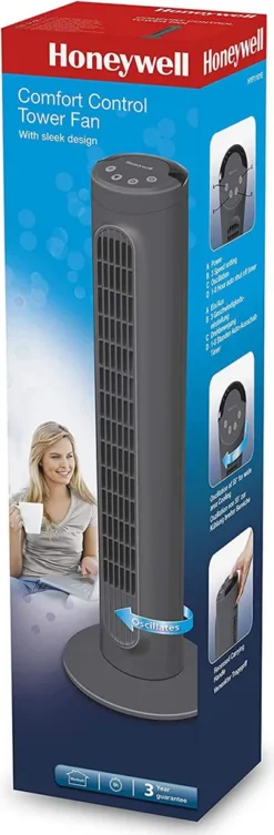 Honeywell HYF1101E4 Comfort Control Turmventilator, 55°-Oszillation, Timer, 3 Stufen, 36 Watt, Anthrazit -Unold Store 5a5fd8df47f8cc46ab046252e53528a5