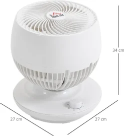 HOMCOM Tischventilator Umluftventilator 90° Kippfunktion 70° Oxidation 90° Schwenkbar Ventilator Lüfter 3 Geschwindigkeitsstufen ABS Kunststoff L Ø27 X 34H Cm 11 HOMCOM Tischventilator Umluftventilator 90° Kippfunktion 70° Oxidation 90° Schwenkbar Ventilator Lüfter 3 Geschwindigkeitsstufen ABS Kunststoff L Ø27 X 34H Cm -Unold Store 602ecbaa5c7445a250f535dacd8c0767