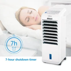 Aigostar Koud - Luftkühler, Mobile Klimaanlage, Leise, Ventilator Mit Fernbedienung, 55W, 5L, 3 Geschwindigkeitsstufen, Klimagerät Ohne Abluftschlauch, Aircooler 3 In 1, Verdunstungskühlung, 7H Timer 11 Aigostar Koud - Luftkühler, Mobile Klimaanlage, Leise, Ventilator Mit Fernbedienung, 55W, 5L, 3 Geschwindigkeitsstufen, Klimagerät Ohne Abluftschlauch, Aircooler 3 In 1, Verdunstungskühlung, 7H Timer -Unold Store 641406d2df354f28e40df6f6968e9d8d