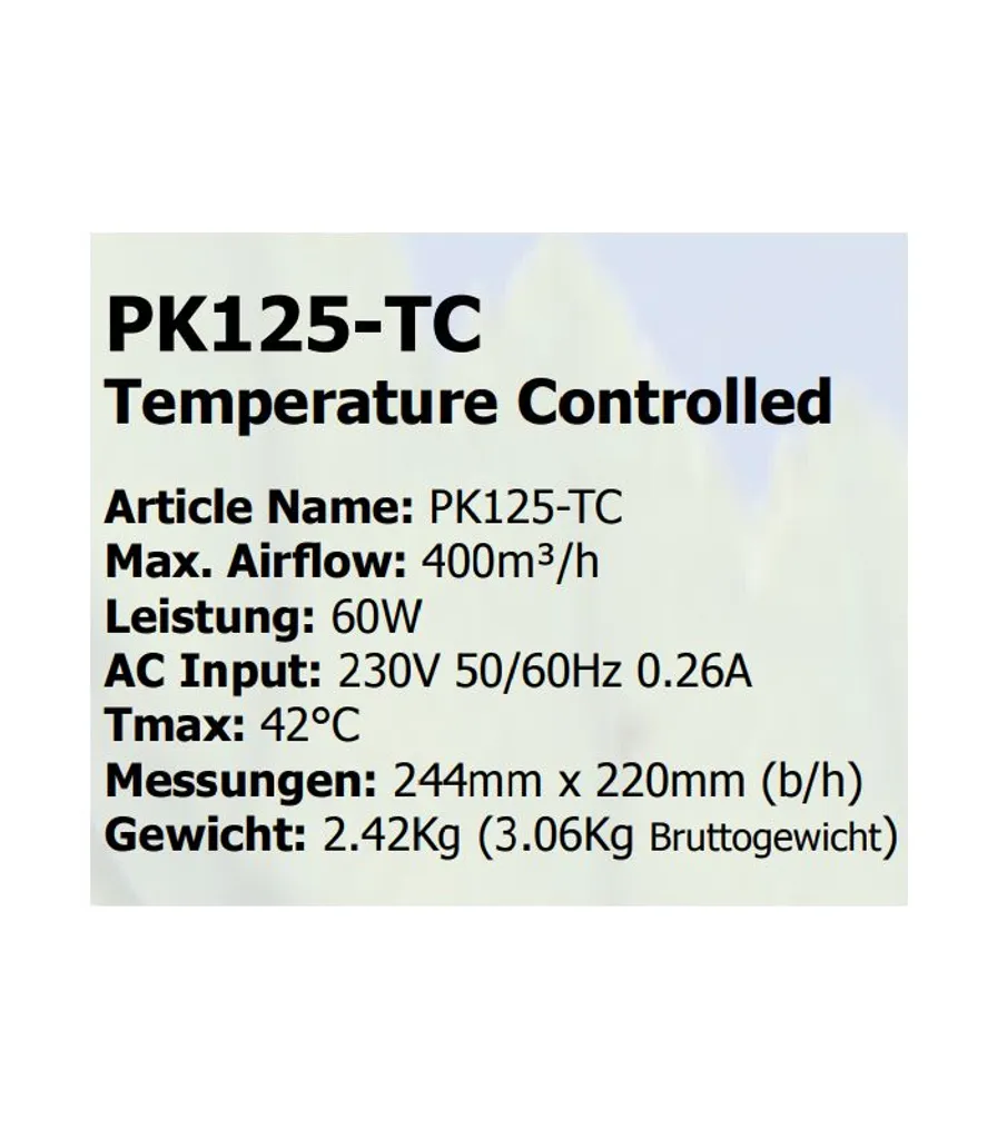 Prima Klima Temp-Control AC-Ventilator 400m³/h 125mm (PK125-TC) 4 Prima Klima Temp-Control AC-Ventilator 400m³/h 125mm (PK125-TC) – Bild 4