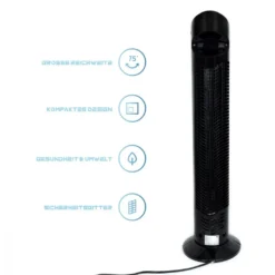 JAP Quebec Oszillierender Leise Turmventilator - 3 Geschwindigkeitsstufen - Drehend - Säulenventilator Mit Timer - Weiß 12 JAP Quebec Oszillierender Leise Turmventilator - 3 Geschwindigkeitsstufen - Drehend - Säulenventilator Mit Timer - Weiß -Unold Store 68dabd768936241d17c8ffd81a36c1a1