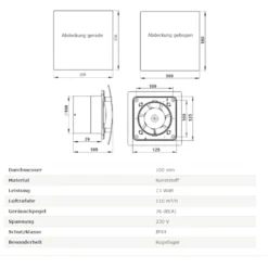Wohnraumlüfter Lüfter Deckenlüfter Ventilator Badventilator Badlüfter Kugellager Rückstauklappe Ø 100 Mm Zugschalter Hochglanz Weiß -Unold Store 6c96d000b23ea0ff8803760f9f260e0d