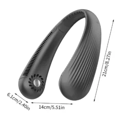 Nackenventilator Mini Ventilator USB Ventilator Nackenventilator 2000 MAh Fan 3 Stufen Halsventilator,Schwarz -Unold Store 76c205e89c2ee31c6a98e77443bad6f6