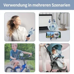 [2022 Neu] Mini USB-Ventilator, Mini Tragbarer Elektrischer Ventilator Octopus Stand Einstellbarer Handventilator Mit Usb Aufladung, Mit Nachtlicht -Unold Store 7b13118caed73e9955e611825a28e365