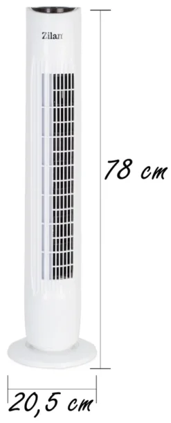 Zilan Turmventilator | 3 Stufen | 2 Modi | 7,5h Timer | Fernbedienung | Oszillierend | 15 Zilan Turmventilator | 3 Stufen | 2 Modi | 7,5h Timer | Fernbedienung | Oszillierend | -Unold Store 7b13ed2da582210bdc3c84d62a4dd8b1