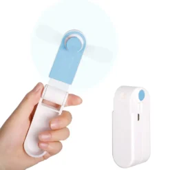 Tragbarer Mini Lüfter Klein Faltbarer Handventilator Wieder Aufladbarer Persönliche Taschenventilator Batterie Betriebener Reise Ventilator USB Schreibtisch-Fan Für Büro, Haus, Outdoor