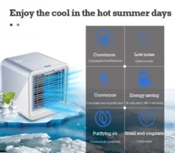 Cool Air Mobiles Klimagerät Verdunstungskühler LED Mini Air Cooler Klimaanlage Klimagerät Luftkühler Befeuchter Ventilator -Unold Store 7c5ac1eb903978389c8e543a258953f7