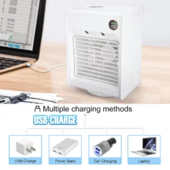 5in1 Tragbarer Mini Klimaanlagen Lüfter Desktop Mobile Klimageräte Luftbefeuchter Kühler Luftventilator -Unold Store 80bd6d2e387e4f9e23dbb3296e26d5db