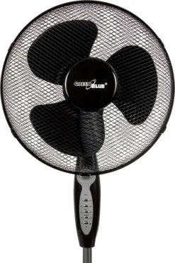 Standventilator Mit Fernbedienung 40 Watt 3 Geschwindigkeitsstufen 40cm Niedriger Oszillation Bodenventilator Windmaschine 7,5h Timer Schwarz -Unold Store 81ba1fc52608c021f9b4995b7ca18c6e