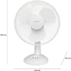 Bomann Tischventilator VL 1138 CB 30cm 40W Weiß -Unold Store 8397178386d216051872acd2cf6e4105