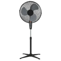 LEX Standventilator Ø40 Cm Mit Nachtlicht, 3 Geschwindigkeiten, Oszillation, 130cm Höhenverstellbar, Schwarz -Unold Store 898dd31b0e021153868f24086b699f2b