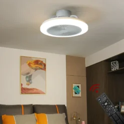 Eurotondisplay Deckenventilator Mit LED Beleuchtung D3301 Deckenlampe Ø 50cm 96W Mit Fernbedienung Lichtfarbe/Helligkeit Einstellbar Dimmbar LED Deckenleuchte Fan Light Ceiling -Unold Store 961f7f5dfdf6164d3a3a4a4a0f201c9a