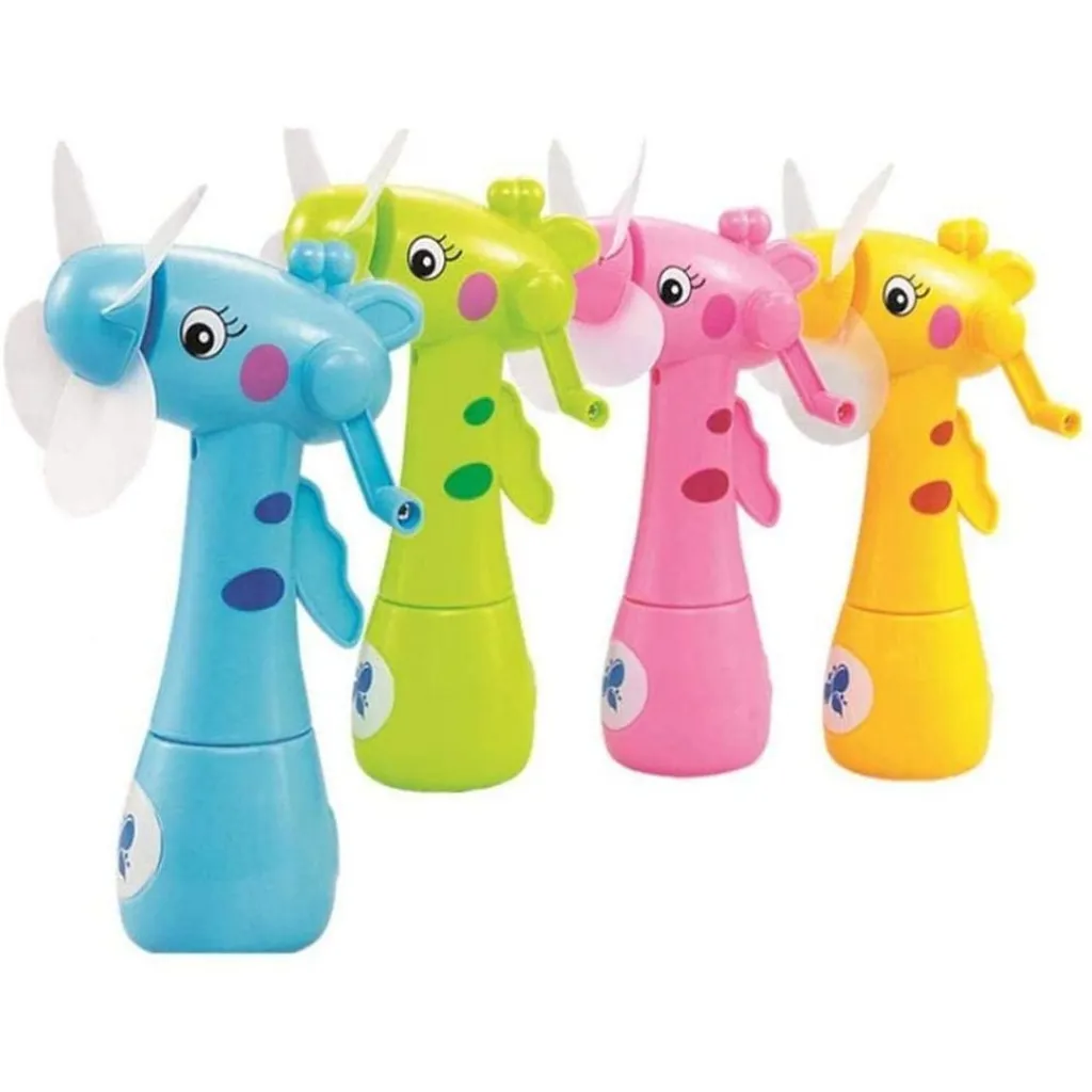 Handventilator Für Kinder - Mini Kurbel-Sprüh-Ventilator Mit Wasserspritze Als Zerstäuber 2 Handventilator Für Kinder - Mini Kurbel-Sprüh-Ventilator Mit Wasserspritze Als Zerstäuber – Bild 2