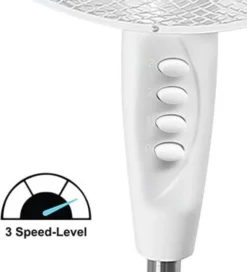 2 Stück Standventilator Ventilator Weiß Höhenverstellbar Oszillierend Doppelpack Kühler Raum-Lüfter Luft-Erfrischer Lüftung Luft-Entfeuchter -Unold Store 9999595d01ab413d149b221f24f8ec76