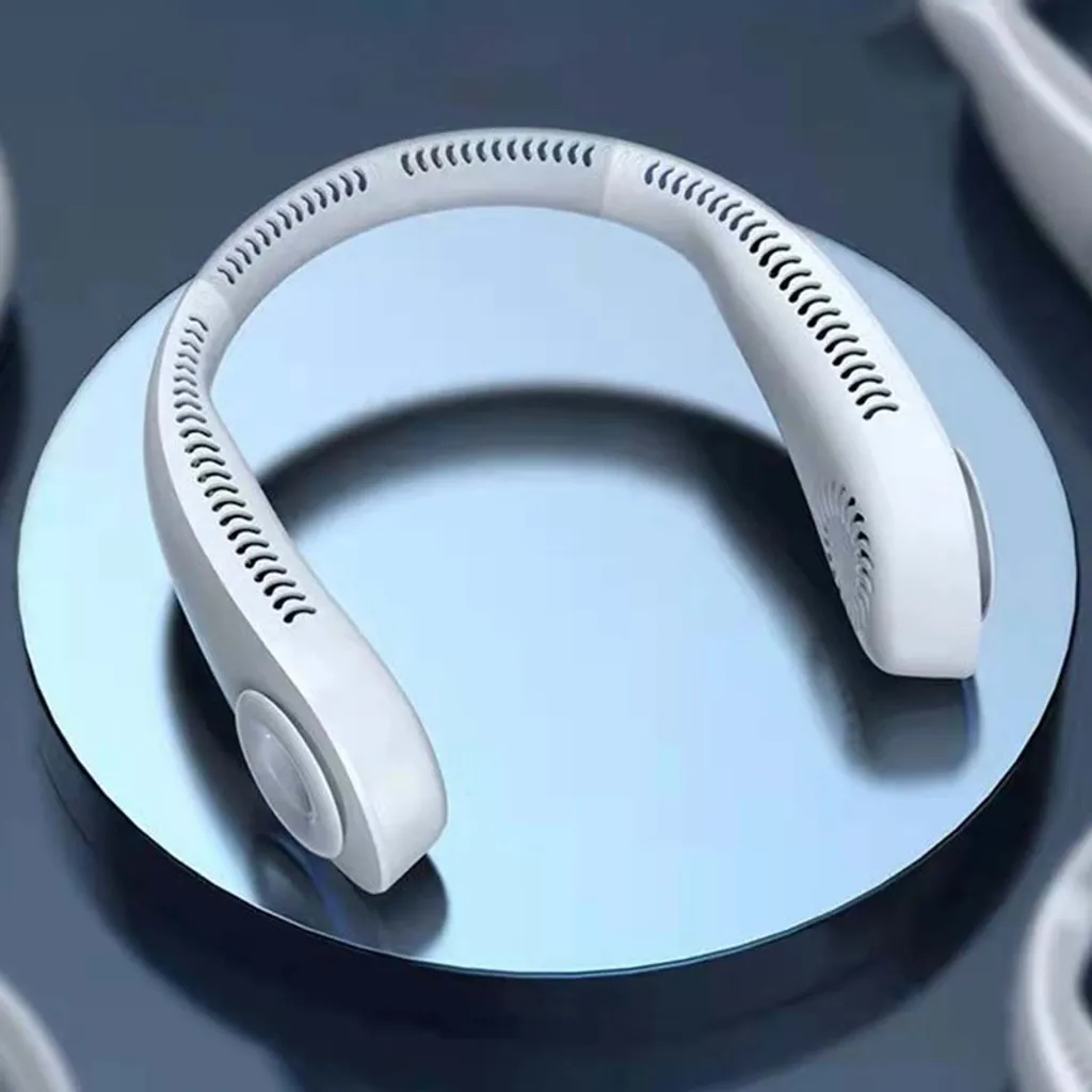 Tragbarer Halsventilator Nackenventilator Tragbare Ventilator Für Outdoor USB Fan Miniventilator Halsventilator(Weiß) 5 Tragbarer Halsventilator Nackenventilator Tragbare Ventilator Für Outdoor USB Fan Miniventilator Halsventilator(Weiß) – Bild 5