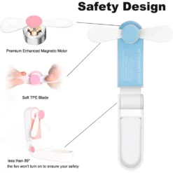 Tragbarer Mini Lüfter Klein Faltbarer Handventilator Wieder Aufladbarer Persönliche Taschenventilator Batterie Betriebener Reise Ventilator USB Schreibtisch-Fan Für Büro, Haus, Outdoor -Unold Store 9db515274a5558d5f197bb33a68de31d