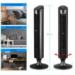 Monzana Turmventilator Fernbedienung 3 Geschwindigkeitsstufen Timer 70° Oszillation Flüsterleise Ventilator Standventilator, Farbe:schwarz 14 Monzana Turmventilator Fernbedienung 3 Geschwindigkeitsstufen Timer 70° Oszillation Flüsterleise Ventilator Standventilator, Farbe:schwarz -Unold Store a0bc99af5ee1cd7ab737912ca138c6d9