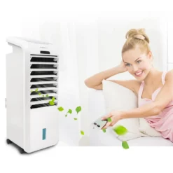 Aigostar Koud - Luftkühler, Mobile Klimaanlage, Leise, Ventilator Mit Fernbedienung, 55W, 5L, 3 Geschwindigkeitsstufen, Klimagerät Ohne Abluftschlauch, Aircooler 3 In 1, Verdunstungskühlung, 7H Timer 14 Aigostar Koud - Luftkühler, Mobile Klimaanlage, Leise, Ventilator Mit Fernbedienung, 55W, 5L, 3 Geschwindigkeitsstufen, Klimagerät Ohne Abluftschlauch, Aircooler 3 In 1, Verdunstungskühlung, 7H Timer -Unold Store a17cb3cf35413b66be803e3b4e3c220a